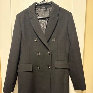 Mango (MNG) Double Breasted Wool Blend Coat